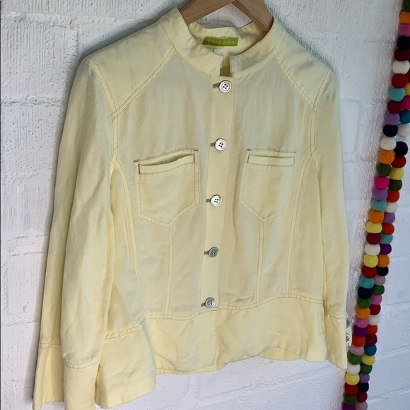 Sigrid Olson Linen Button Up Lightweight Jacket sz 10 - Picture 4 of 8